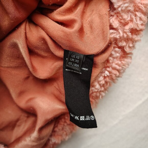 We the Free Jacket Womens XSmall Teddy Swing Faux Fur Peachy Pink - Picture 10 of 14